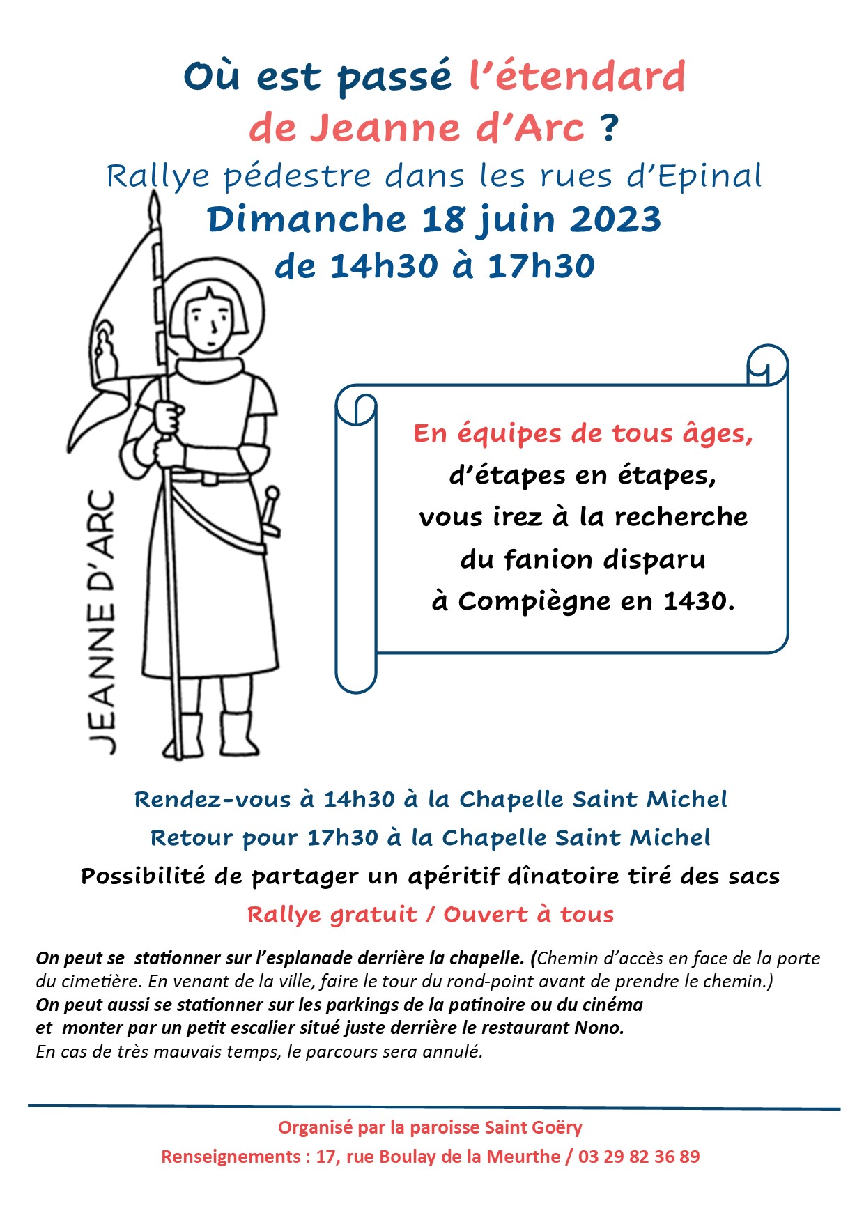 Rallye pédestre à la recherche de l'étendard de Jeanne d'Arc