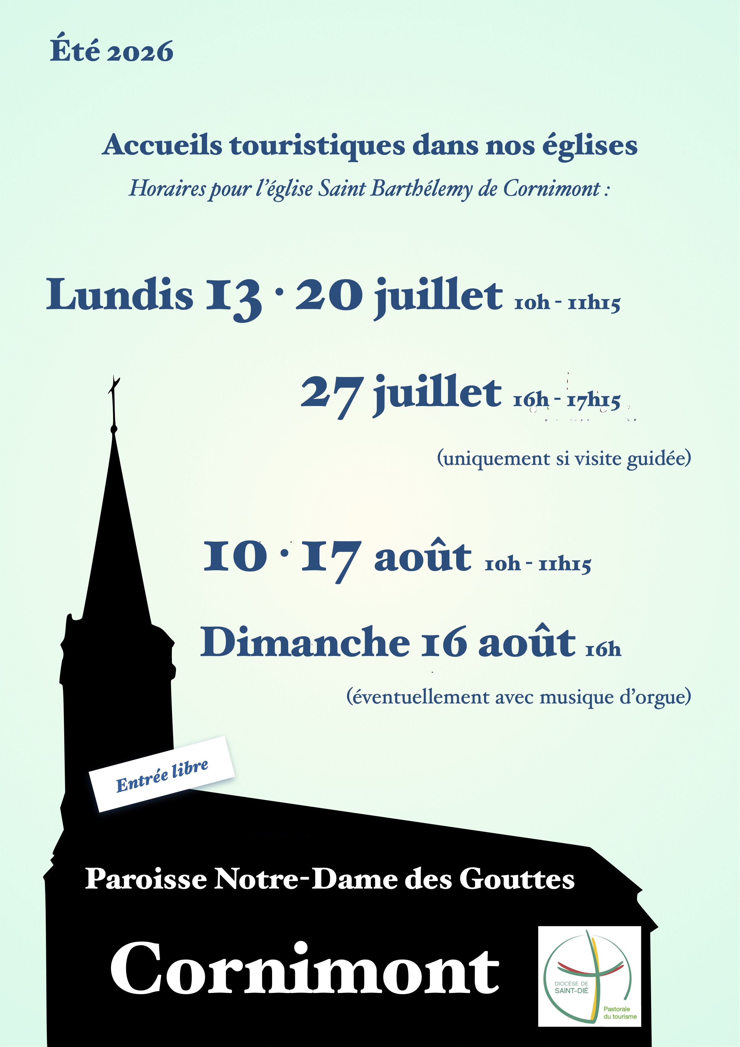 affiche visites église cornimont
