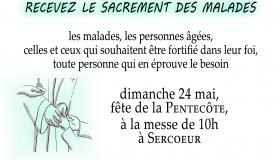 onction des malades dimanche 24 mai à la messe de 10 H à Sercoeur
